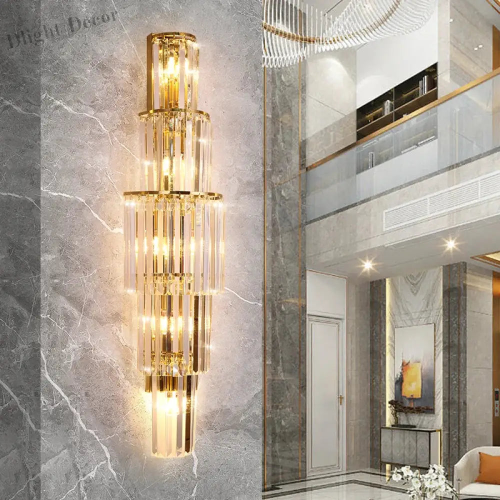 Brooklyn Hotel Lobby Crystal Wall Lamp - Luxurious Lighting For Elegance And Style Wall Lamp