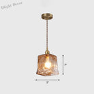 Brooklyn Shaded Pendant Light - Brown Glass Brass Hanging For Dining Rooms