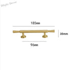 Brushed Gold Brass Cabinet Handles – Modern Knobs and Bar Pulls (50mm-280mm) 185mm Handles