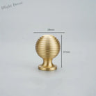 Brushed Gold Brass Cabinet Handles – Modern Knobs and Bar Pulls (50mm-280mm) 28mm ball Handles