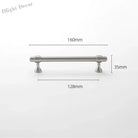 Brushed Nickel Brass Furniture Handles – Matte Silver Cabinet Pulls and Drawer Bars 160mm Handle