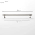 Brushed Nickel Brass Furniture Handles – Matte Silver Cabinet Pulls and Drawer Bars 260mm Handle
