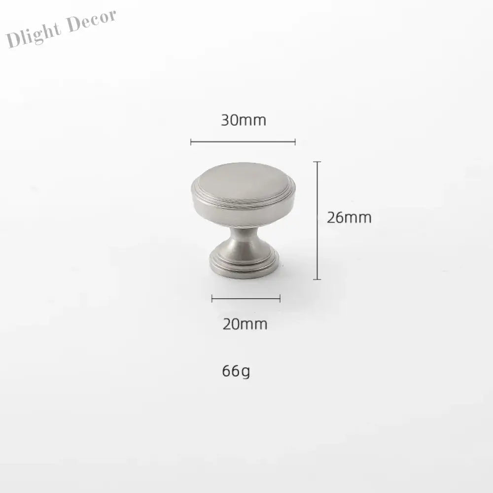 Brushed Nickel Brass Furniture Handles – Matte Silver Cabinet Pulls and Drawer Bars 30mm knob Handle