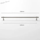 Brushed Nickel Brass Furniture Handles – Matte Silver Cabinet Pulls and Drawer Bars 358mm Handle
