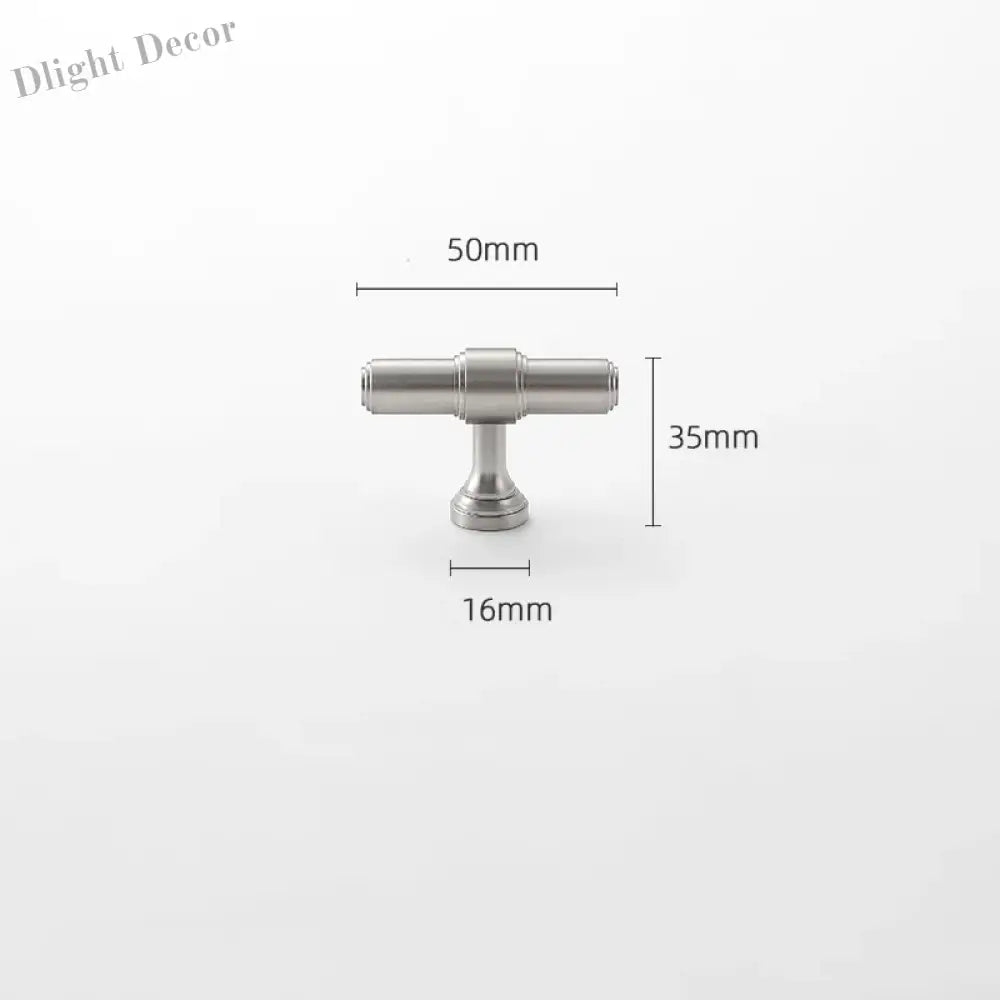 Brushed Nickel Brass Furniture Handles – Matte Silver Cabinet Pulls and Drawer Bars 50mm Handle