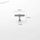 Brushed Nickel Brass Furniture Handles – Matte Silver Cabinet Pulls and Drawer Bars 50mm Handle