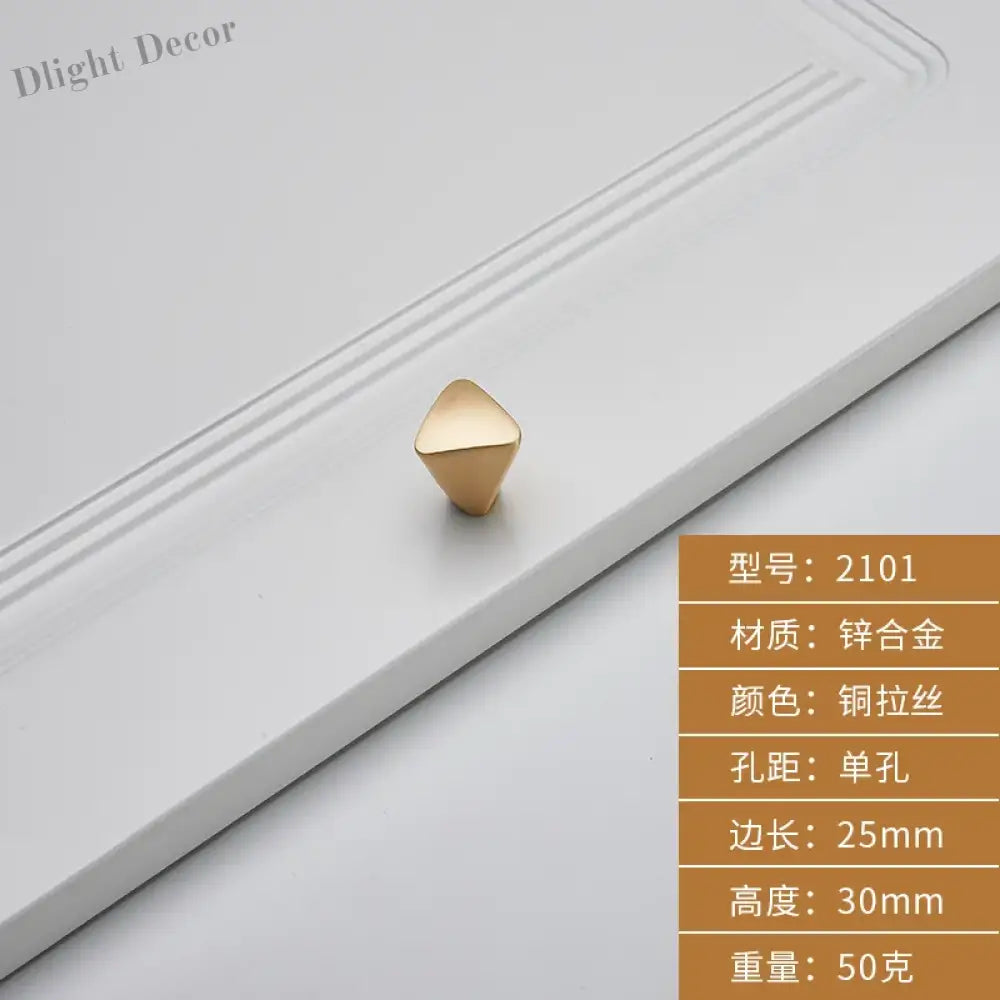Brushed Zinc Alloy Door Handle – Simple Single Hole Design coppery Handles