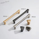 Brushed Zinc Alloy Door Handle – Simple Single Hole Design Handles