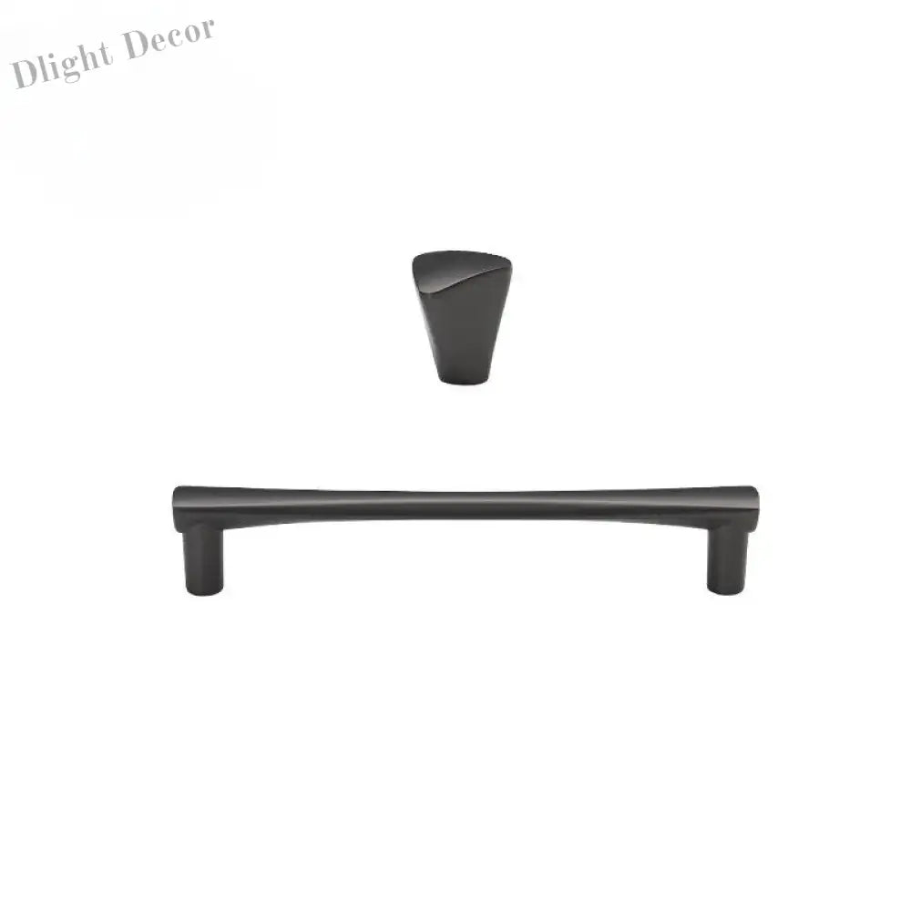 Brushed Zinc Alloy Door Handle – Simple Single Hole Design Handles