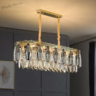 Brynlee Elegance Blooms: Crystal Leaf Pendant Light Chandelier