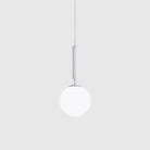 Brynn Modern White Glass Globe Pendant: Illuminate Your Space With Timeless Elegance / 6’