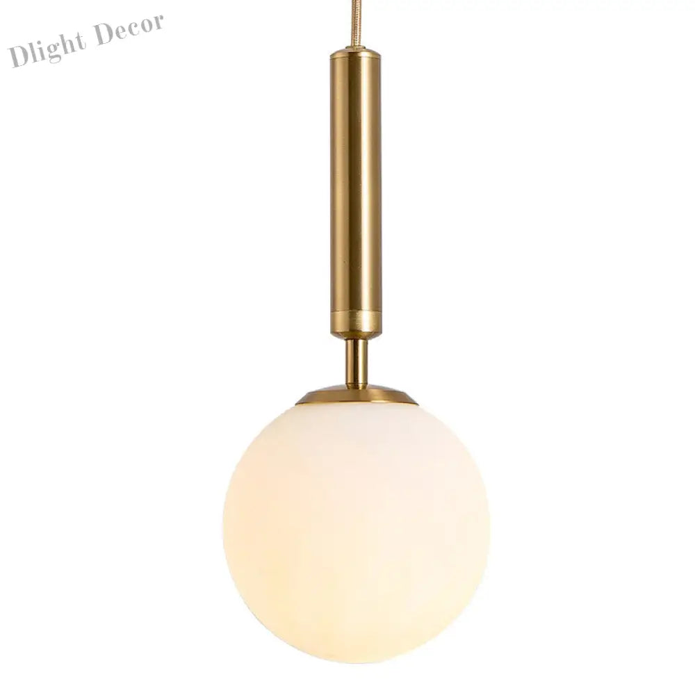 Brynn Modern White Glass Globe Pendant: Illuminate Your Space With Timeless Elegance