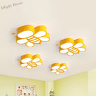 Buzzing With Fun: Cartoon Bee Led Ceiling Lamp For Kids Light Fixtures