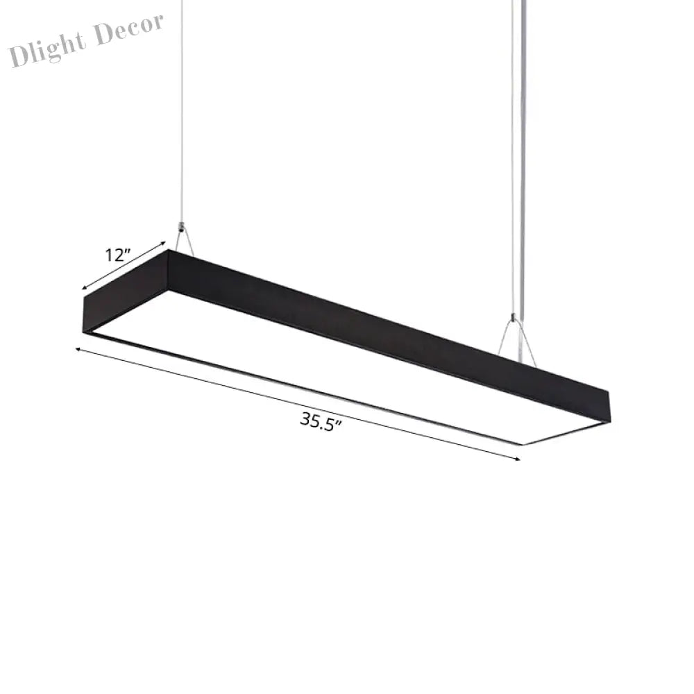 Callie Modern Pendant - Sleek Rectangular Led Light With Adjustable Length