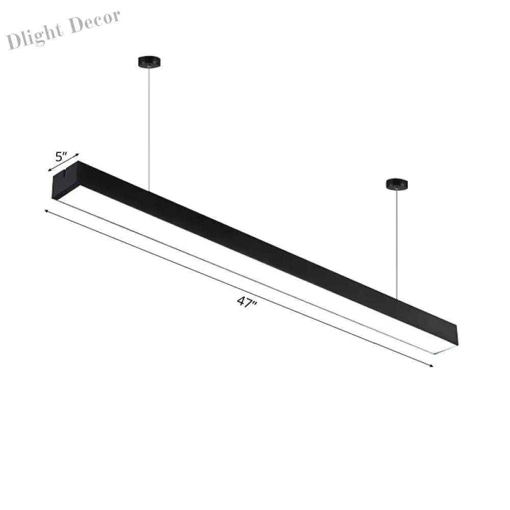 Callie Modern Pendant - Sleek Rectangular Led Light With Adjustable Length