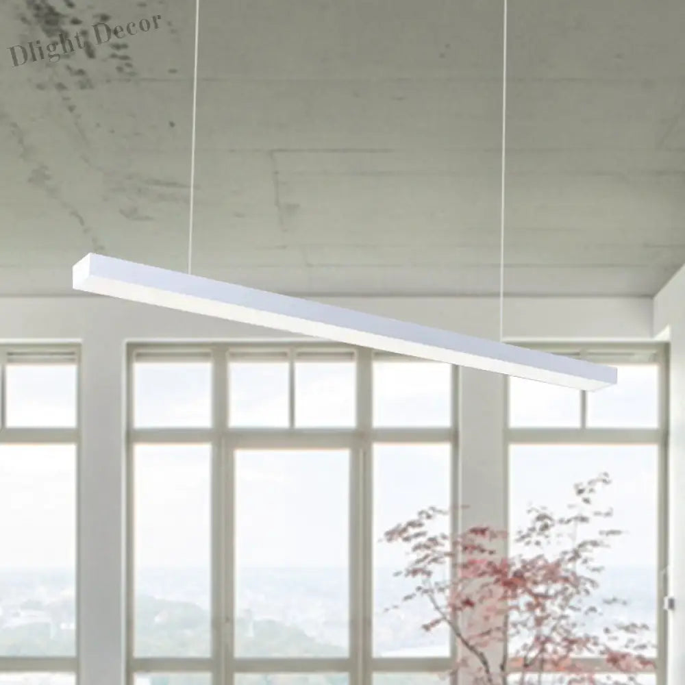 Callie Modern Pendant - Sleek Rectangular Led Light With Adjustable Length