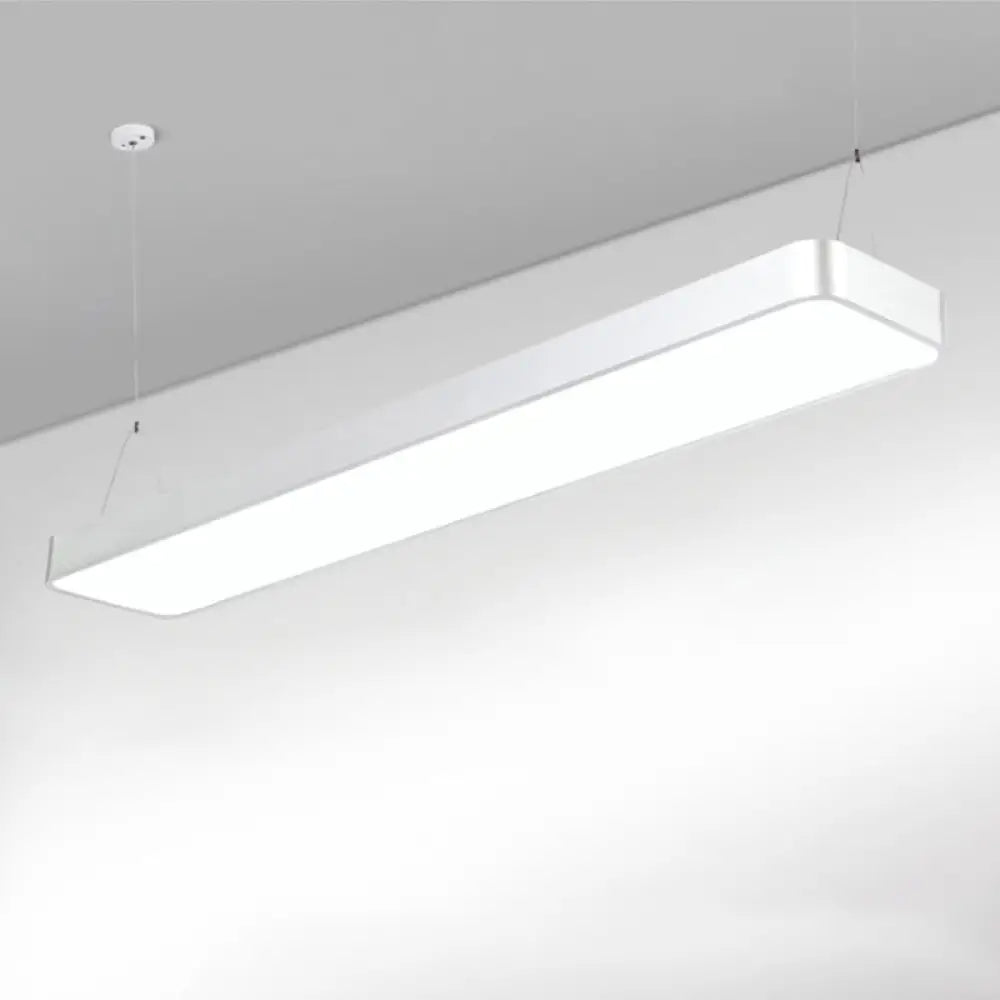 Callie Modern Pendant - Sleek Rectangular Led Light With Adjustable Length White / 23.5’ 8’