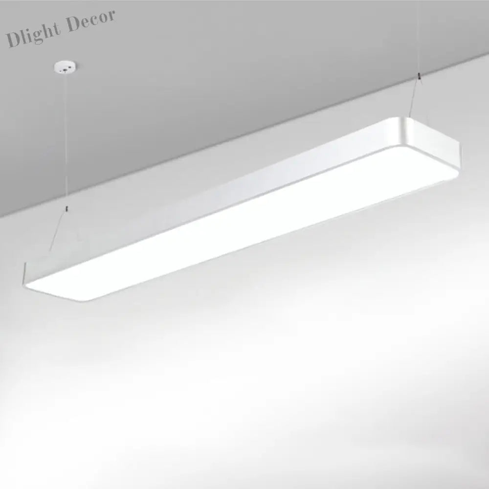 Callie Modern Pendant - Sleek Rectangular Led Light With Adjustable Length White / 23.5’ 8’