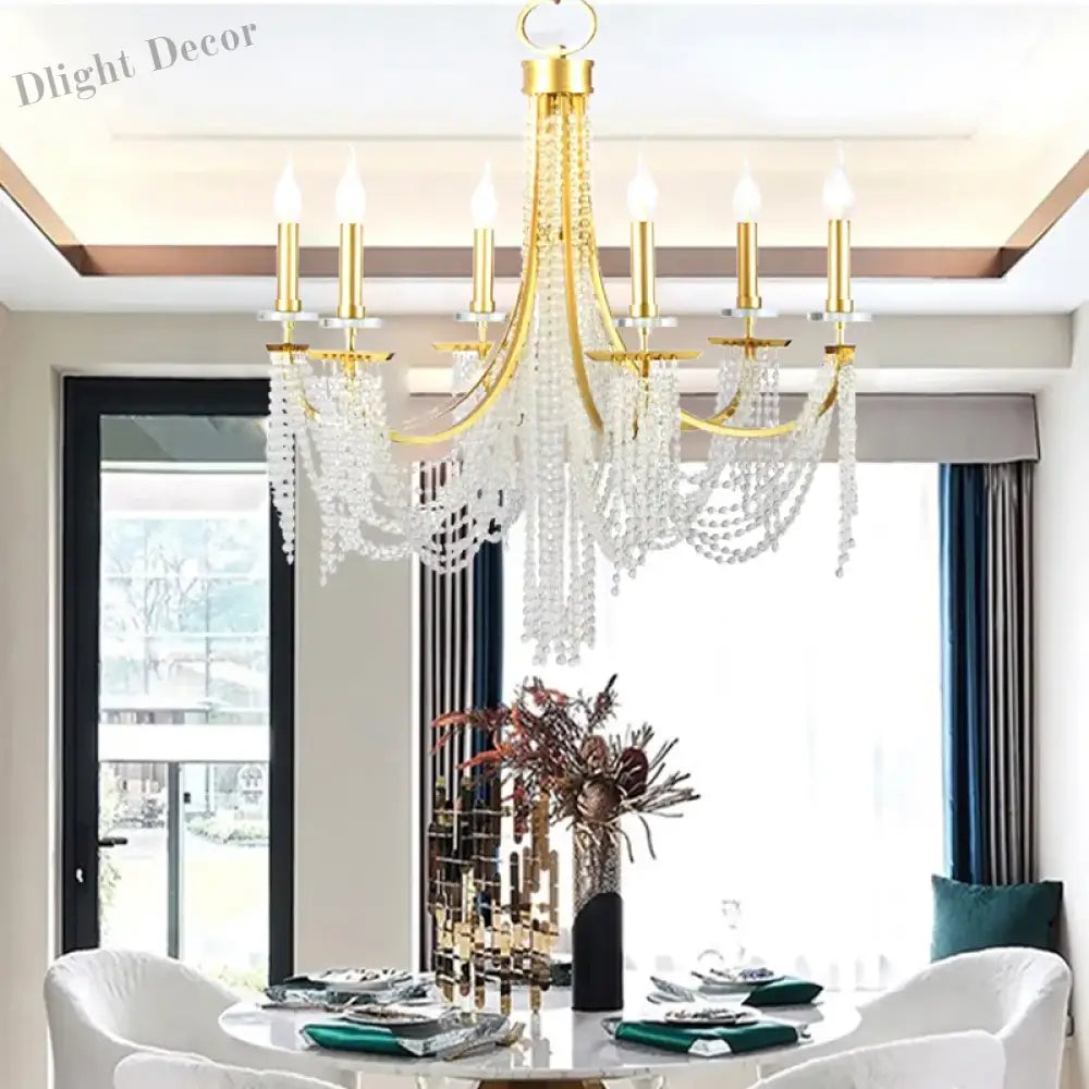 Candle Ceiling Chandeliers - Led Lustres For Classical Home Decoration Pendant Lighting In Living