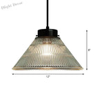 Captivating Vintage Charm: The Clear Ribbed Glass Pendant Ceiling Light Lighting