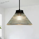 Captivating Vintage Charm: The Clear Ribbed Glass Pendant Ceiling Light Lighting