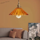 Caroline Scalloped Glass Pendant Lamp - Brass Accents For Contemporary Spaces