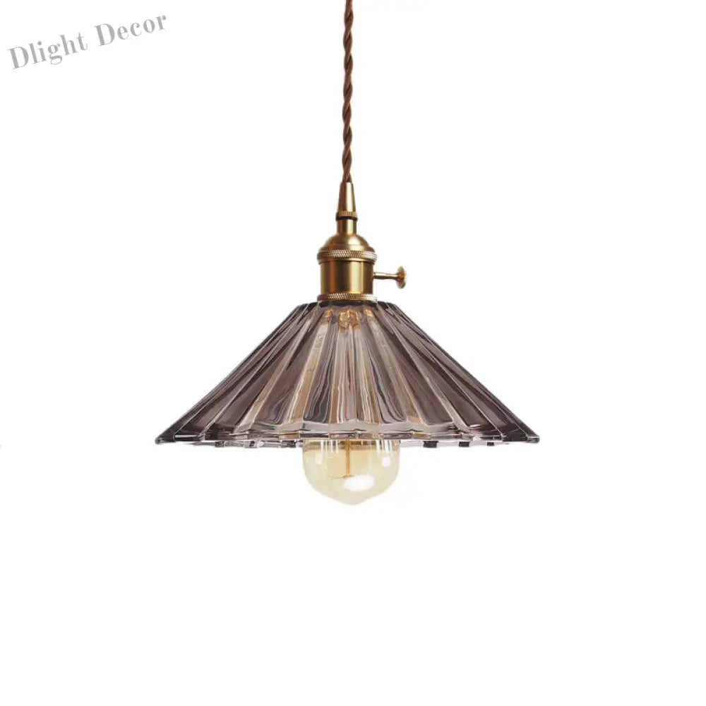 Caroline Scalloped Glass Pendant Lamp - Brass Accents For Contemporary Spaces