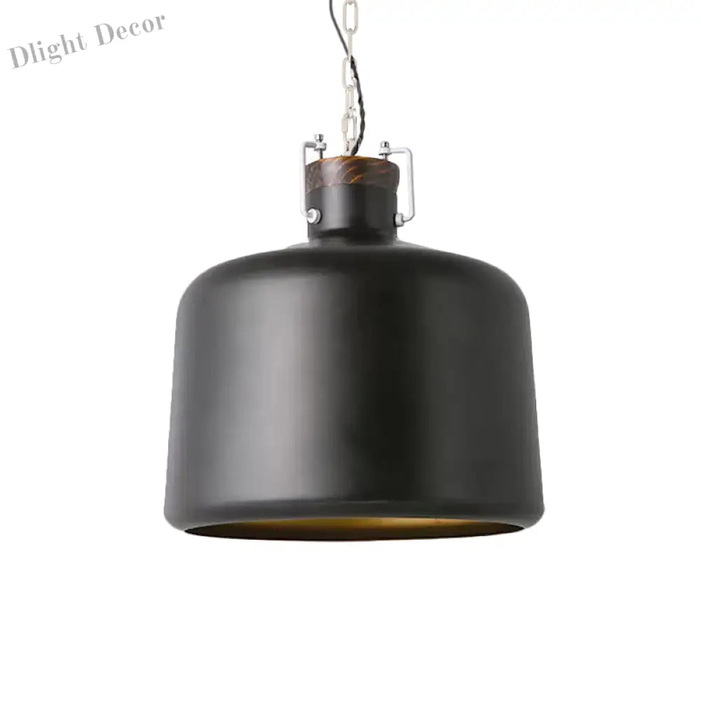 Carter - Industrial Bucket Pendant Light (Black/White 1 - Light)