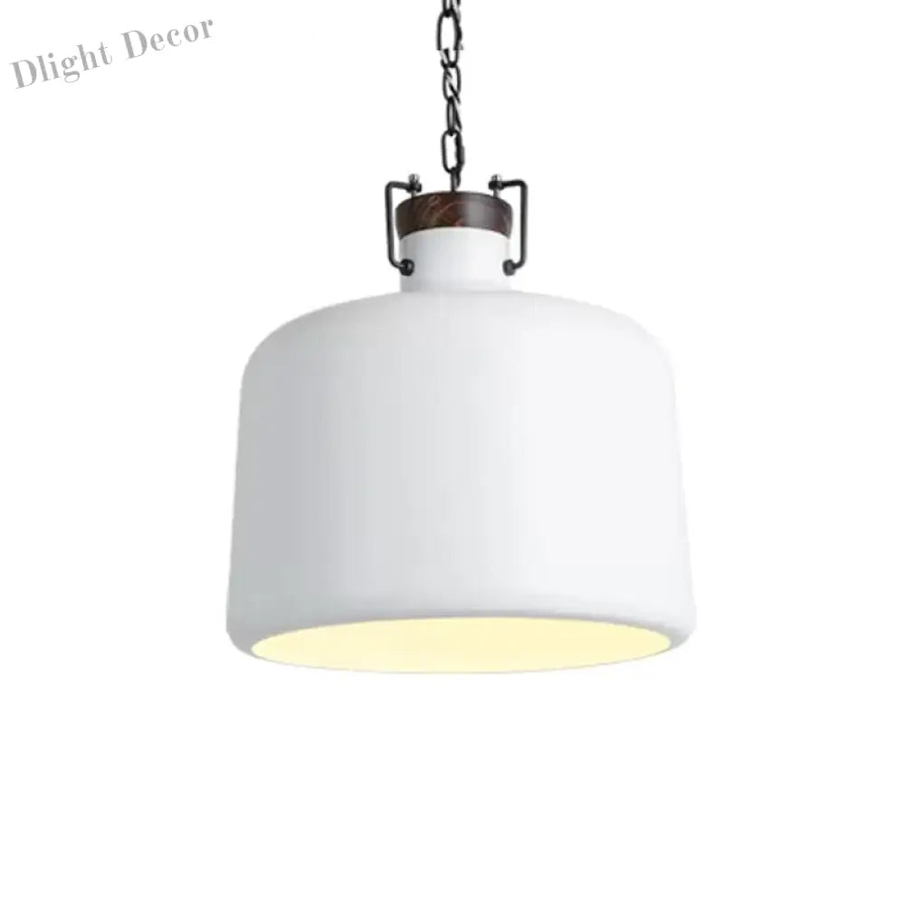 Carter - Industrial Bucket Pendant Light (Black/White 1 - Light)