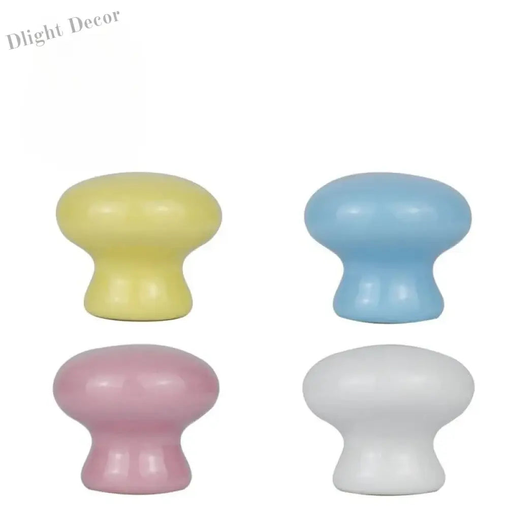Cartoon Ceramic Cabinet Handles – Single Hole Circular Knobs for Children’s Room Furniture Knobs