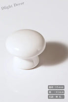Cartoon Ceramic Cabinet Handles – Single Hole Circular Knobs for Children’s Room Furniture white Knobs