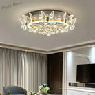 Cartoon Children’s Room Crystal Ceiling Light - Butterfly Chandelier And Balloon Led Bedroom For