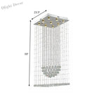 Cascading Brilliance: Modern Crystal Teardrop Flush Mount Ceiling Light