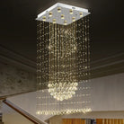 Cascading Brilliance: Modern Crystal Teardrop Flush Mount Ceiling Light