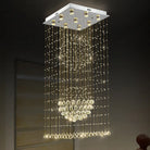 Cascading Brilliance: Modern Crystal Teardrop Flush Mount Ceiling Light