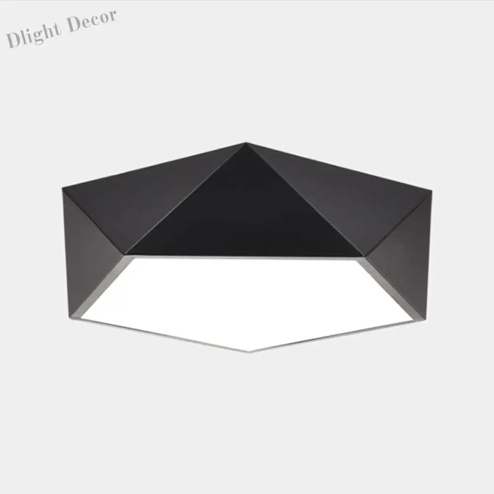 Catalina Minimalism Meets Efficiency: Led Ceiling Mount Light Black / Small Geometric