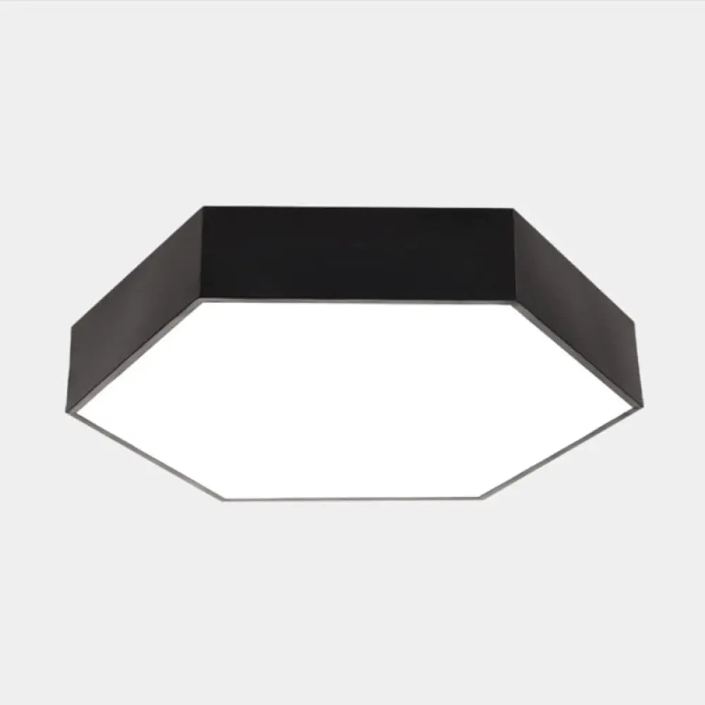 Catalina Minimalism Meets Efficiency: Led Ceiling Mount Light Black / Small Hexagon