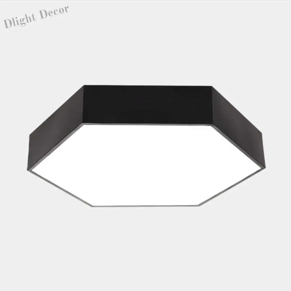 Catalina Minimalism Meets Efficiency: Led Ceiling Mount Light Black / Small Hexagon