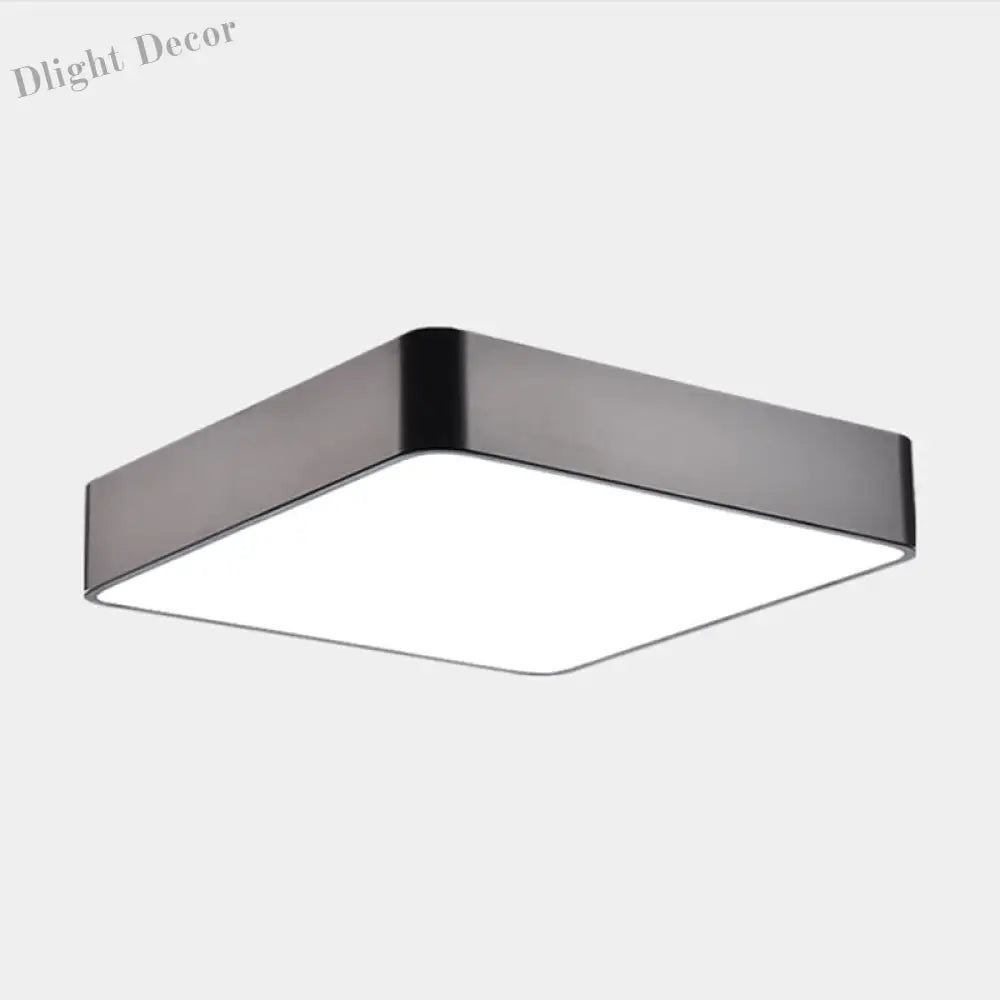 Catalina Minimalism Meets Efficiency: Led Ceiling Mount Light Black / Small Square