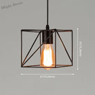 Catherine - Adjustable Industrial Pendant Light With Metal Cage (Various Shapes)