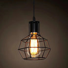 Catherine - Adjustable Industrial Pendant Light With Metal Cage (Various Shapes)