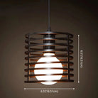 Catherine - Adjustable Industrial Pendant Light With Metal Cage (Various Shapes)