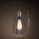 Catherine - Adjustable Industrial Pendant Light With Metal Cage (Various Shapes)