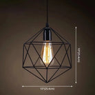 Catherine - Adjustable Industrial Pendant Light With Metal Cage (Various Shapes)