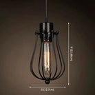 Catherine - Adjustable Industrial Pendant Light With Metal Cage (Various Shapes)