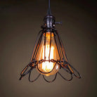 Catherine - Adjustable Industrial Pendant Light With Metal Cage (Various Shapes)