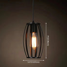 Catherine - Adjustable Industrial Pendant Light With Metal Cage (Various Shapes)