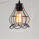 Catherine - Adjustable Industrial Pendant Light With Metal Cage (Various Shapes)