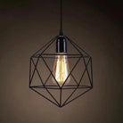 Catherine - Adjustable Industrial Pendant Light With Metal Cage (Various Shapes)