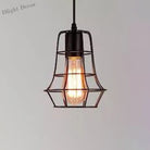 Catherine - Adjustable Industrial Pendant Light With Metal Cage (Various Shapes)